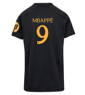 Real Madrid Kylian Mbappe #9 Tercera Equipación Mujer 2023-24 Manga Corta